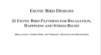 Exotic Bird Designs - Drawing For Beginners - English