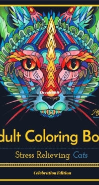 Adult Coloring Book - Stress Relieving Cats - Katy Lipscomb - English
