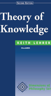 Theory of Knowledge -  Keith Lehrer - English