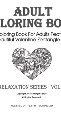 Adult Coloring Book - Relaxation Series Volume 11 - Morgana Skye - English