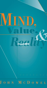 Mind, Value, and Reality - John McDowell - English