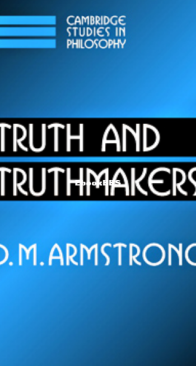Truth and Truthmakers - D. M. Armstrong - English