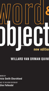 Word and Object - Willard Quine - English