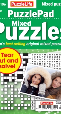 PuzzleLife PuzzlePad Mixed Puzzles - Issue 106 - January 2025 - English