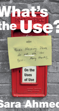 What’s the Use? - Sara Ahmed - English