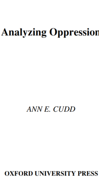Analyzing Oppression  - Ann Cudd - English
