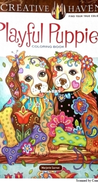 Playful Puppies - Coloring Book - Creative Haven - Marjorie Sarnat - English