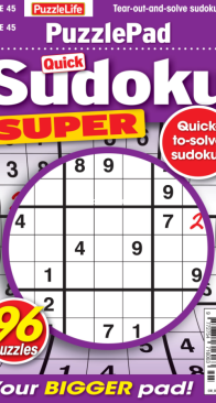 PuzzleLife PuzzlePad Quick Sudoku Super - Issue 45 - December 2024 - English