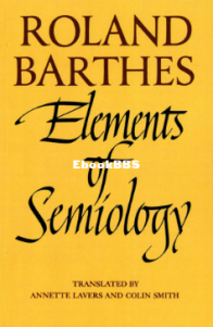 Elements of Semiology - Roland Barthes - English